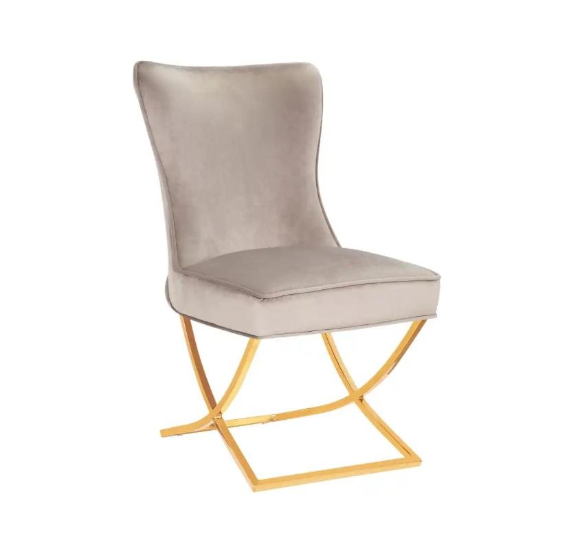 Chaise Gabi Taupe Doré
