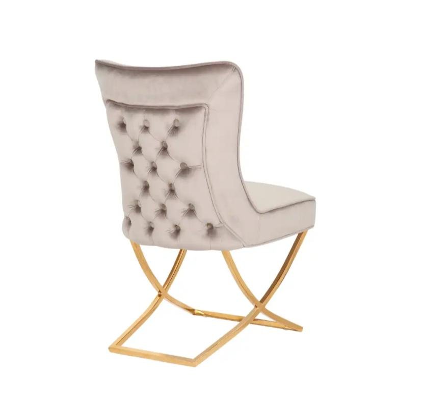 Chaise Gabi Taupe Doré