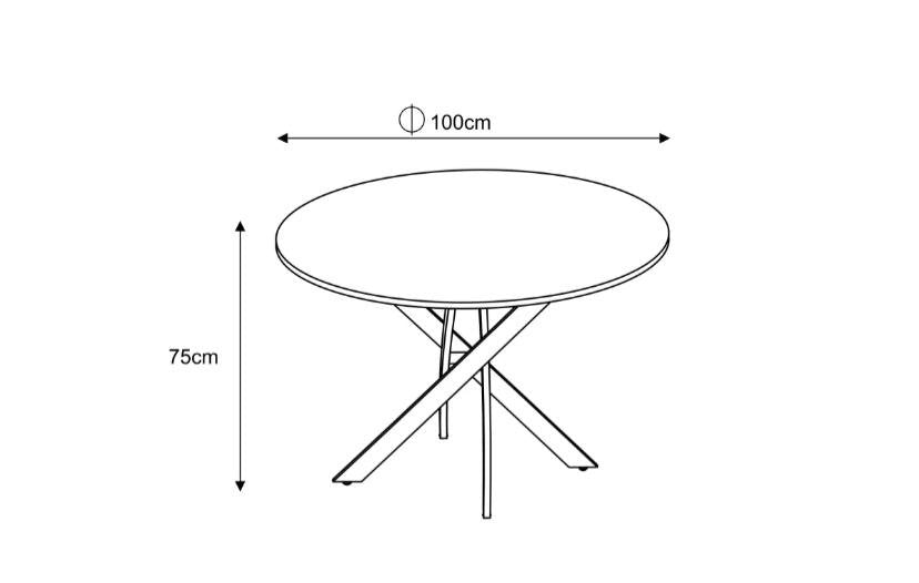 TABLE REPAS JESSICA METAL