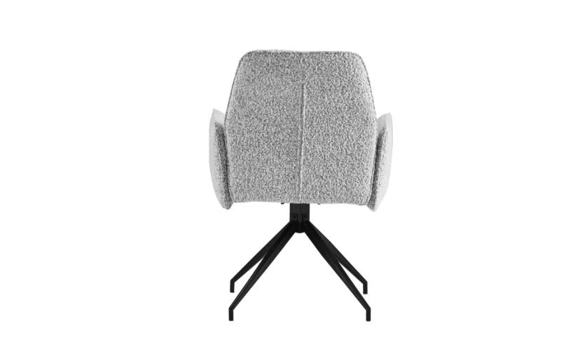 Chaise Carrera Métal Noir Tweed