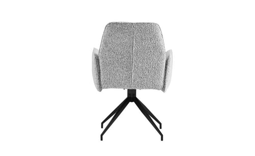 Chaise Carrera Métal Noir Tweed
