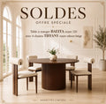 Pack Table à Manger BAIETA Noyer + 4 Chaises Tiffany