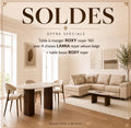 Pack Table à Manger ROXY Noyer + 4 Chaises Lamia + Table Basse Assortie