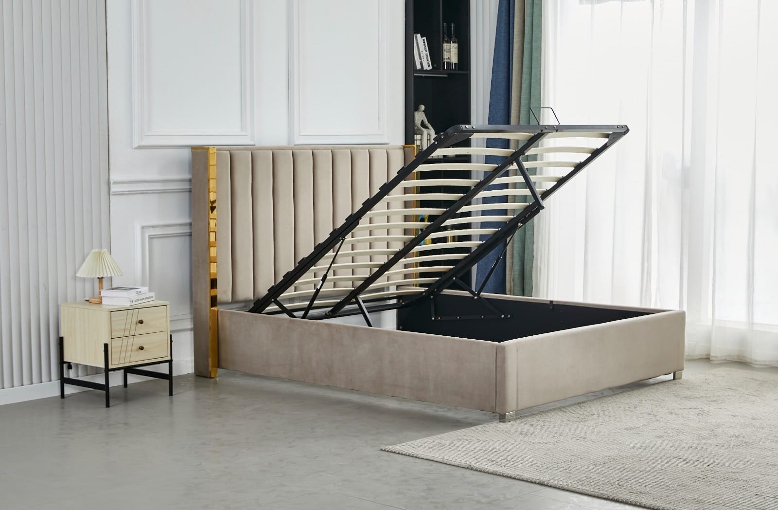 LIT COFFRE VELOURS PRINCE
