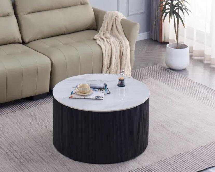 TABLE BASSE VALMY PIEDS NOIR