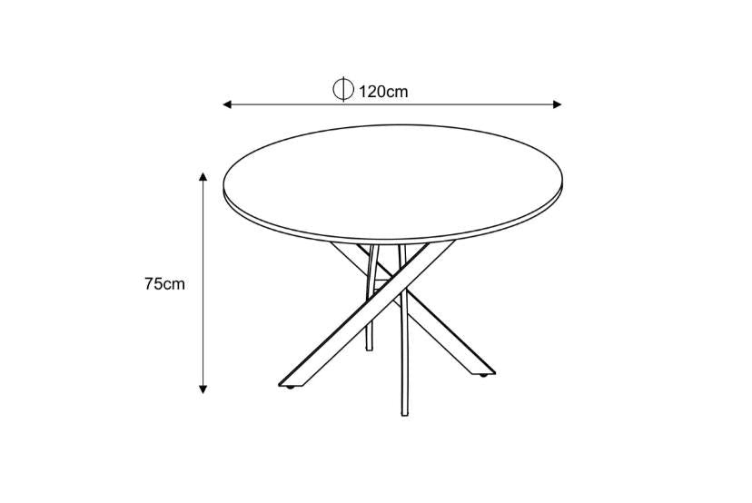 TABLE REPAS JESSICA METAL
