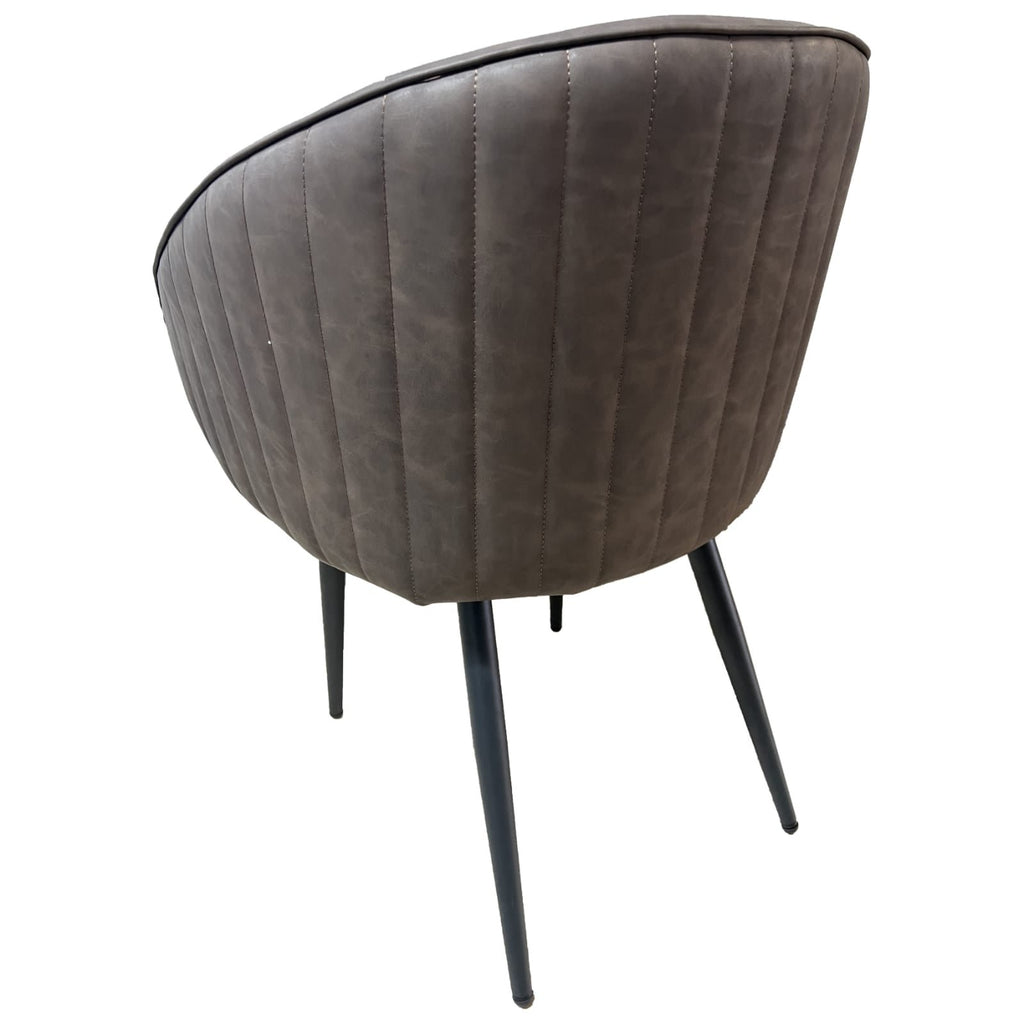 Chaise L8 Similicuir Marron