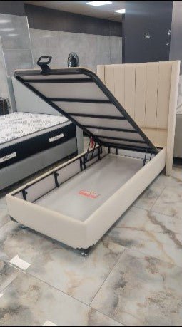 LIT COFFRE COCO BOX VELOURS BEIGE