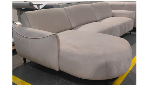 Carlton Canapé Angle Gauche Velours Beige