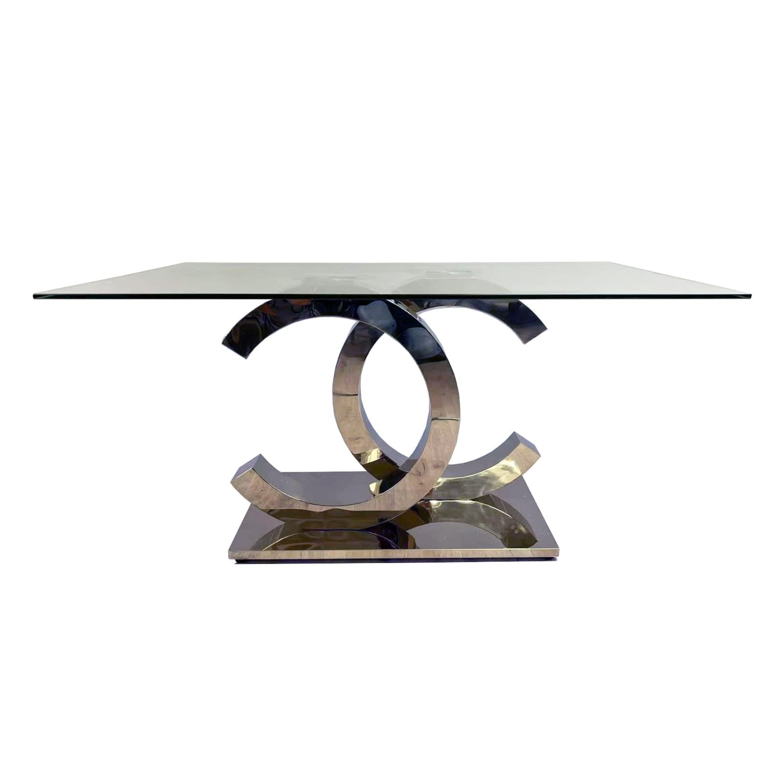 Table CC2 Transparent Argenté