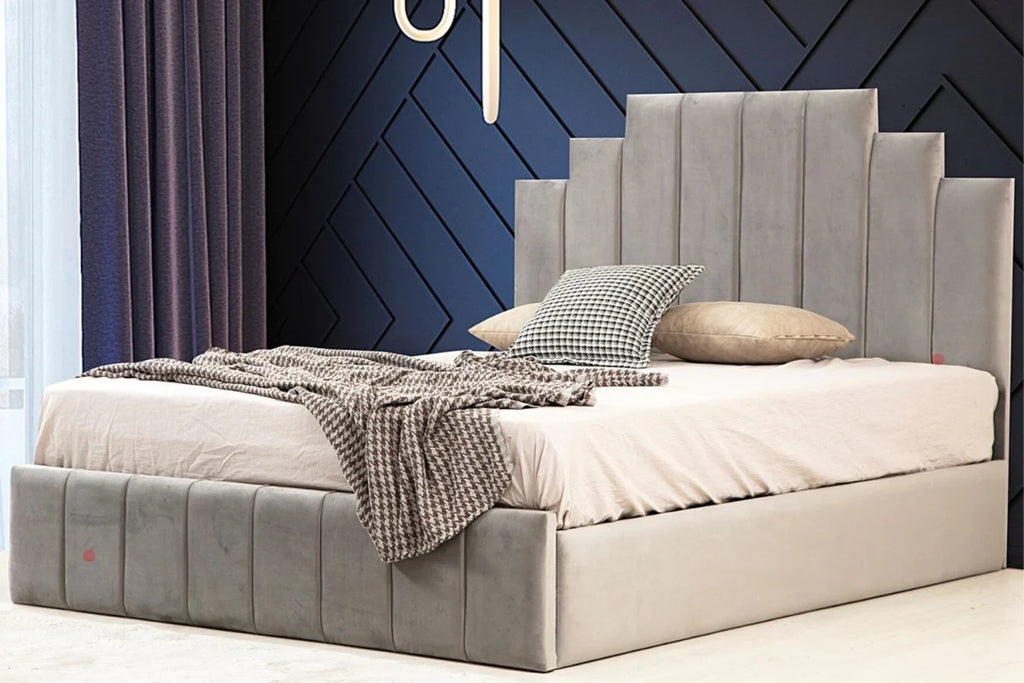 Cadre De Lit NATURA GRIS - Velours